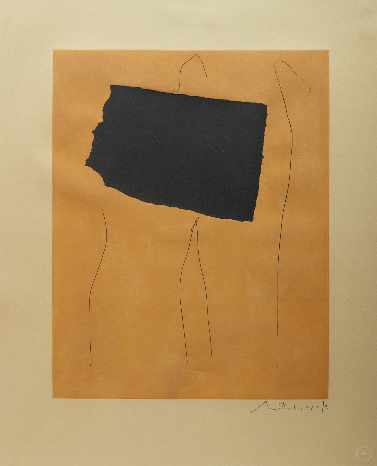 Robert Motherwell, Oy/Yo (B. 196), aquatint