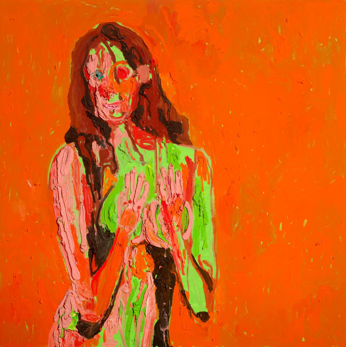 Kim Dorland, Orange Girl, 2008, oil on board