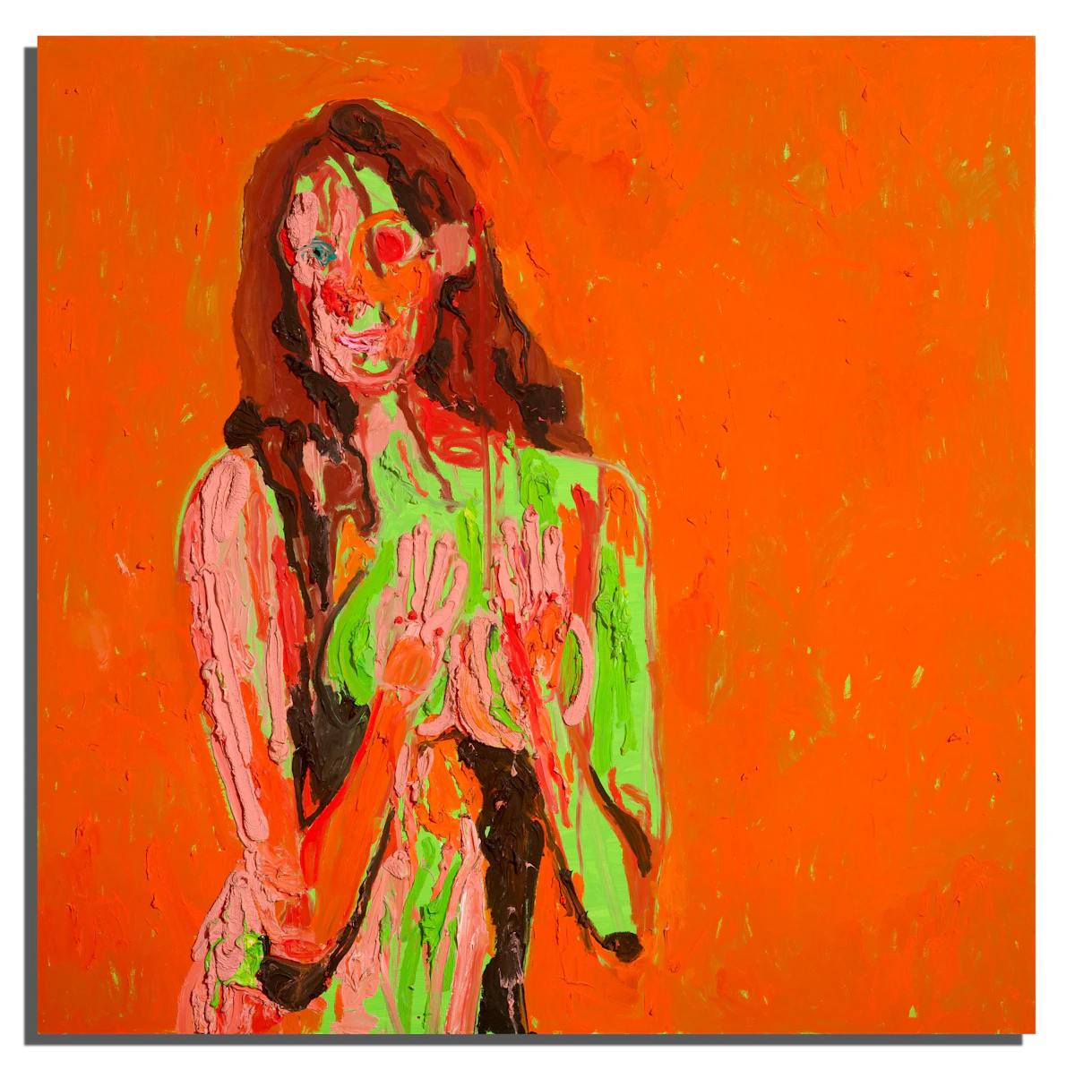 Kim Dorland, Orange Girl, 2008, oil on board - view 2