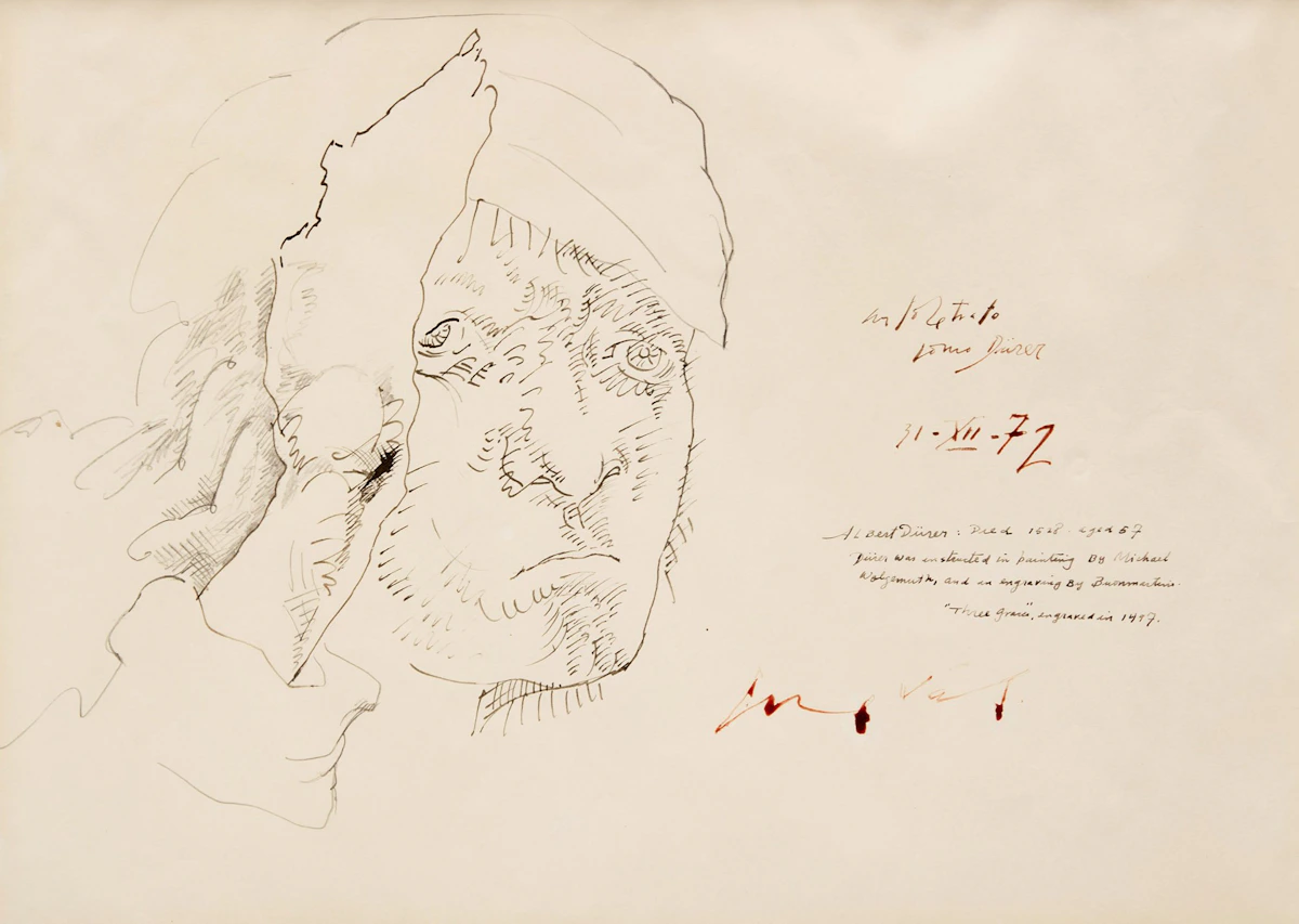 Two Portraits: Albrecht Dürer and Giovanni Lafrance by José Luis Cuevas