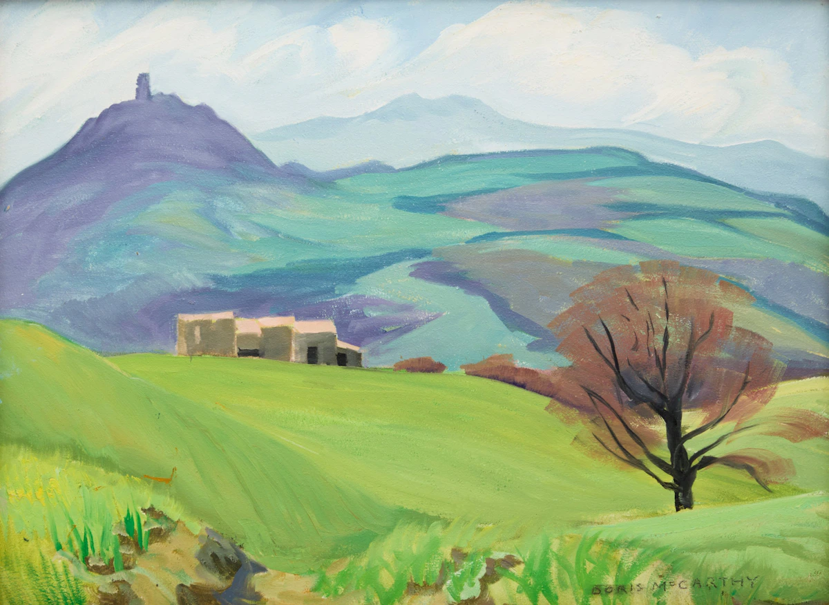 Doris Jean McCarthy, On the Way to Radicofani, oil on panel