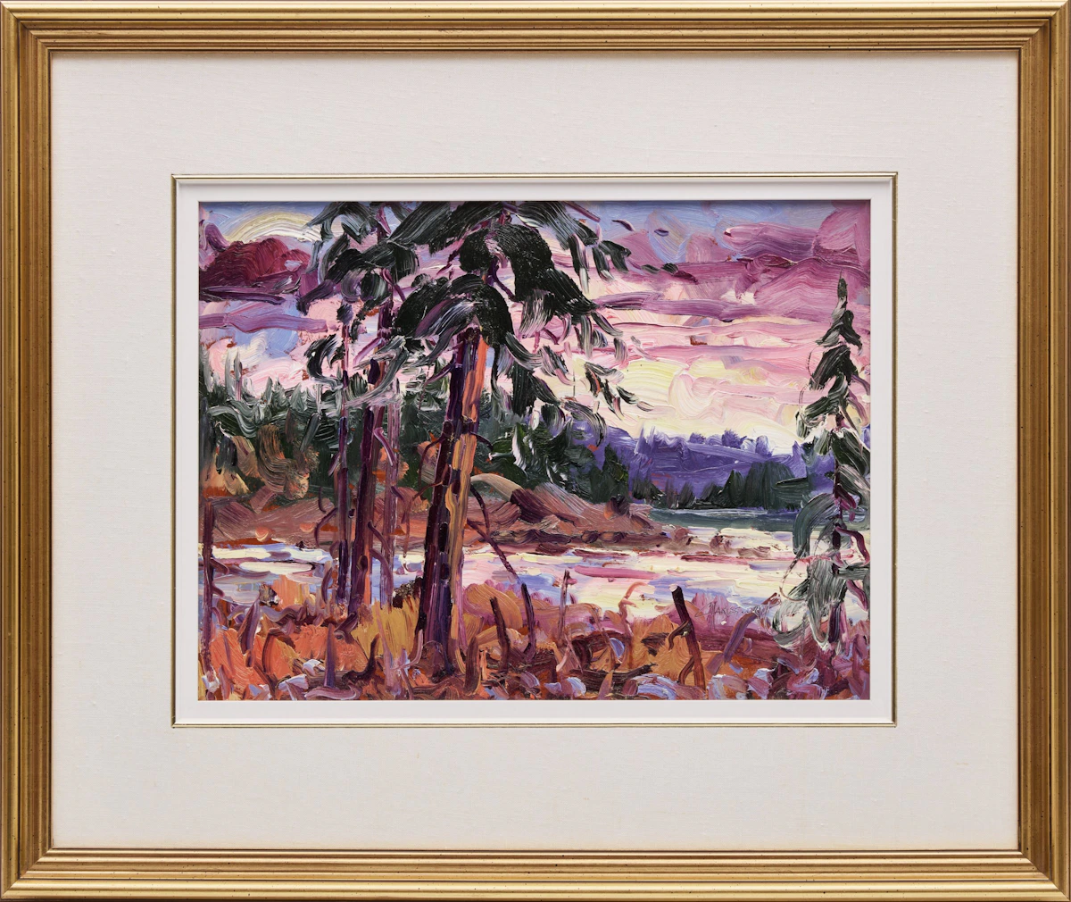 Rod Charlesworth, Northern Pines (Evening), oil on masonite - view 2