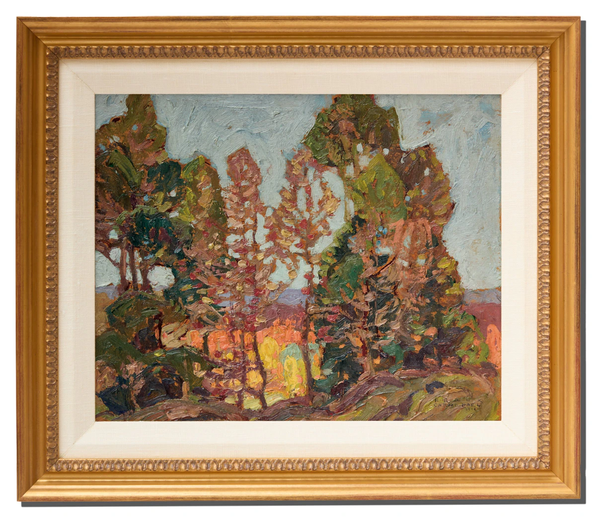 Franklin Carmichael, Autumn Landscape, oil on board, 1919 - view 2