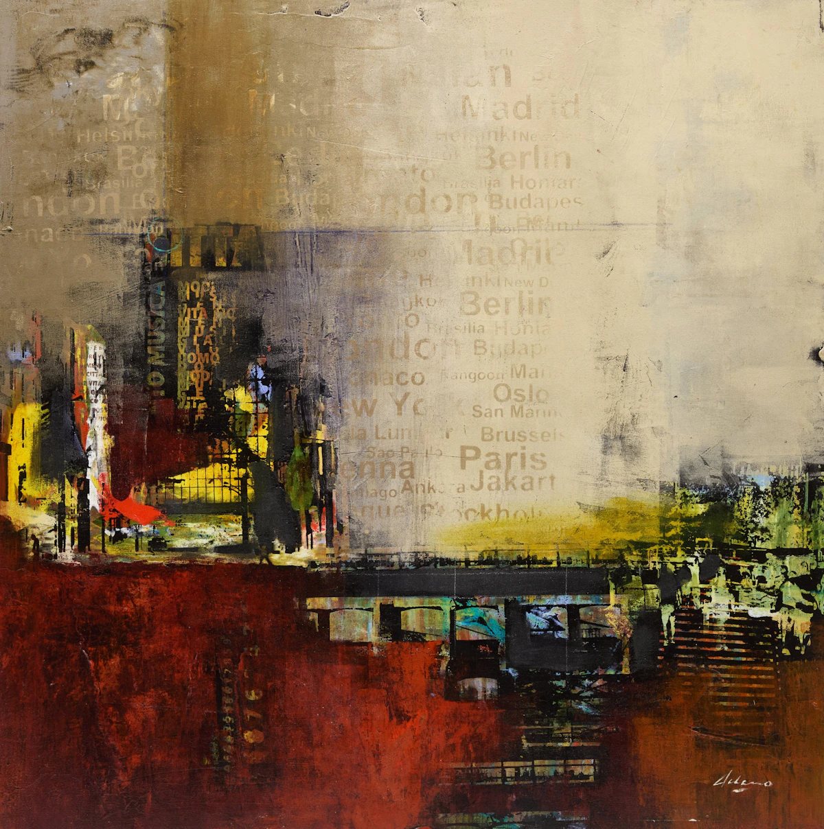 Citta Series (Triptych) by Pietro Adamo
