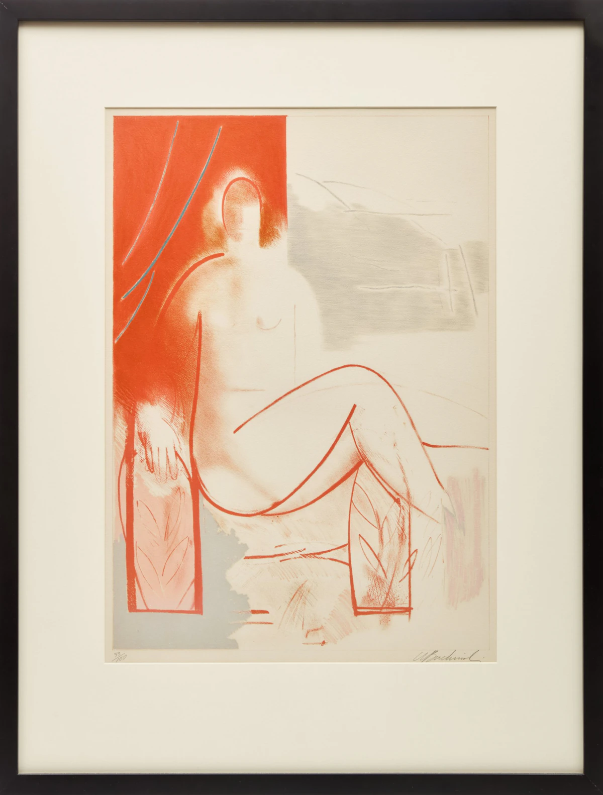 Walter Bachinski, Untitled (Seated Figure), colour lithograph - view 2