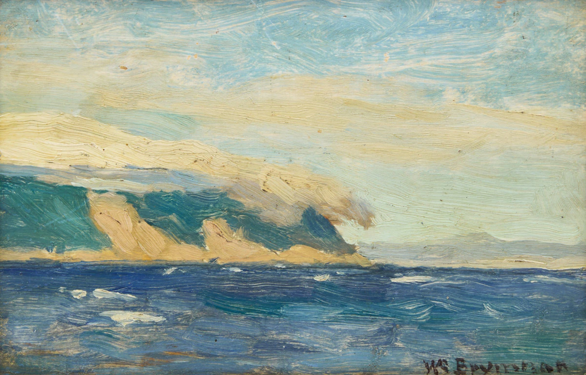 William Brymner, Smokey Cape, oil on panel