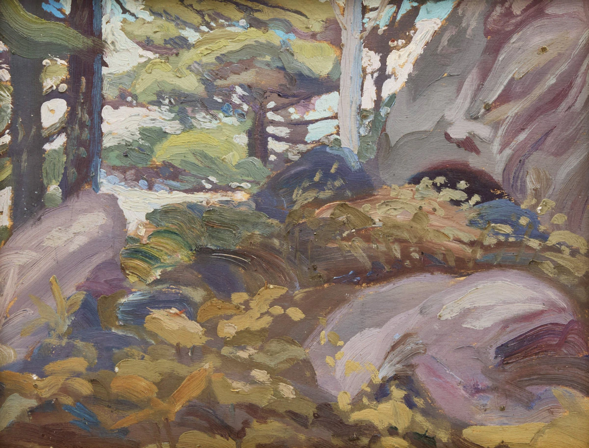 Frederick Alexander Fraser, Untitled (The Escarpment), oil on board