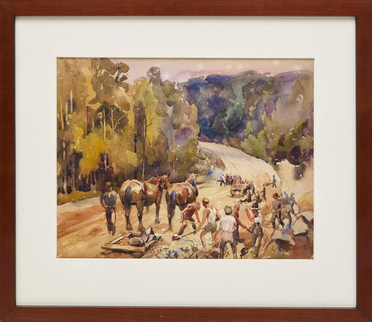 Frederick Alexander Fraser, Road Building, Toronto, watercolour on paper - view 2
