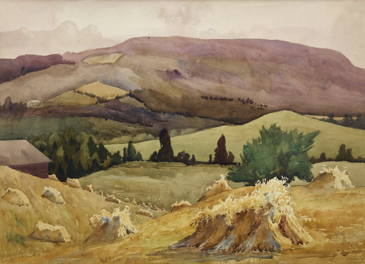 Untitled (Haystacks) by Frederick Alexander Fraser