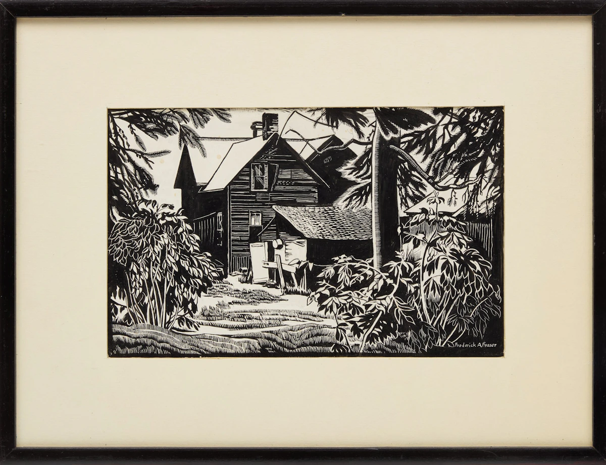 Frederick Alexander Fraser, Untitled (Mrs. Mahood’s Backyard), wood engraving - view 2