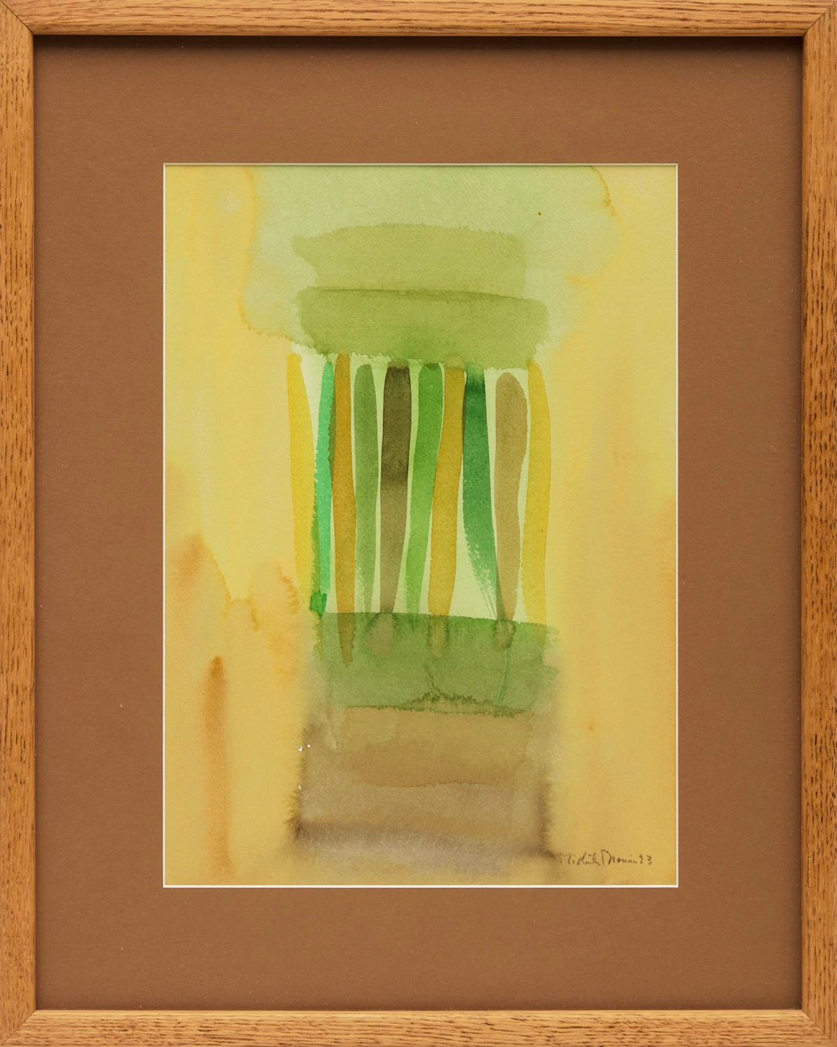 Michèle Drouin, Untitled Abstraction, ink and watercolour, 1993 - view 2