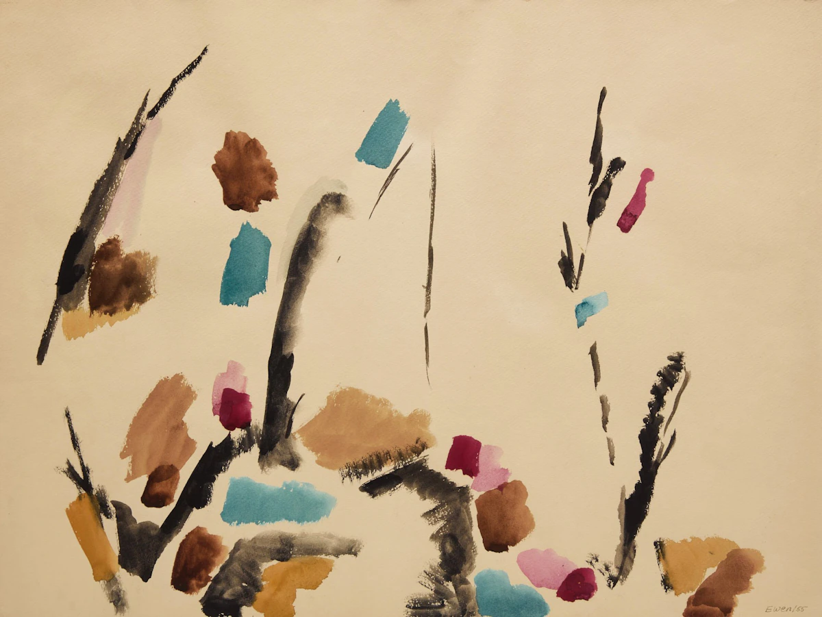 William Paterson Ewen, Untitled Abstraction, watercolour