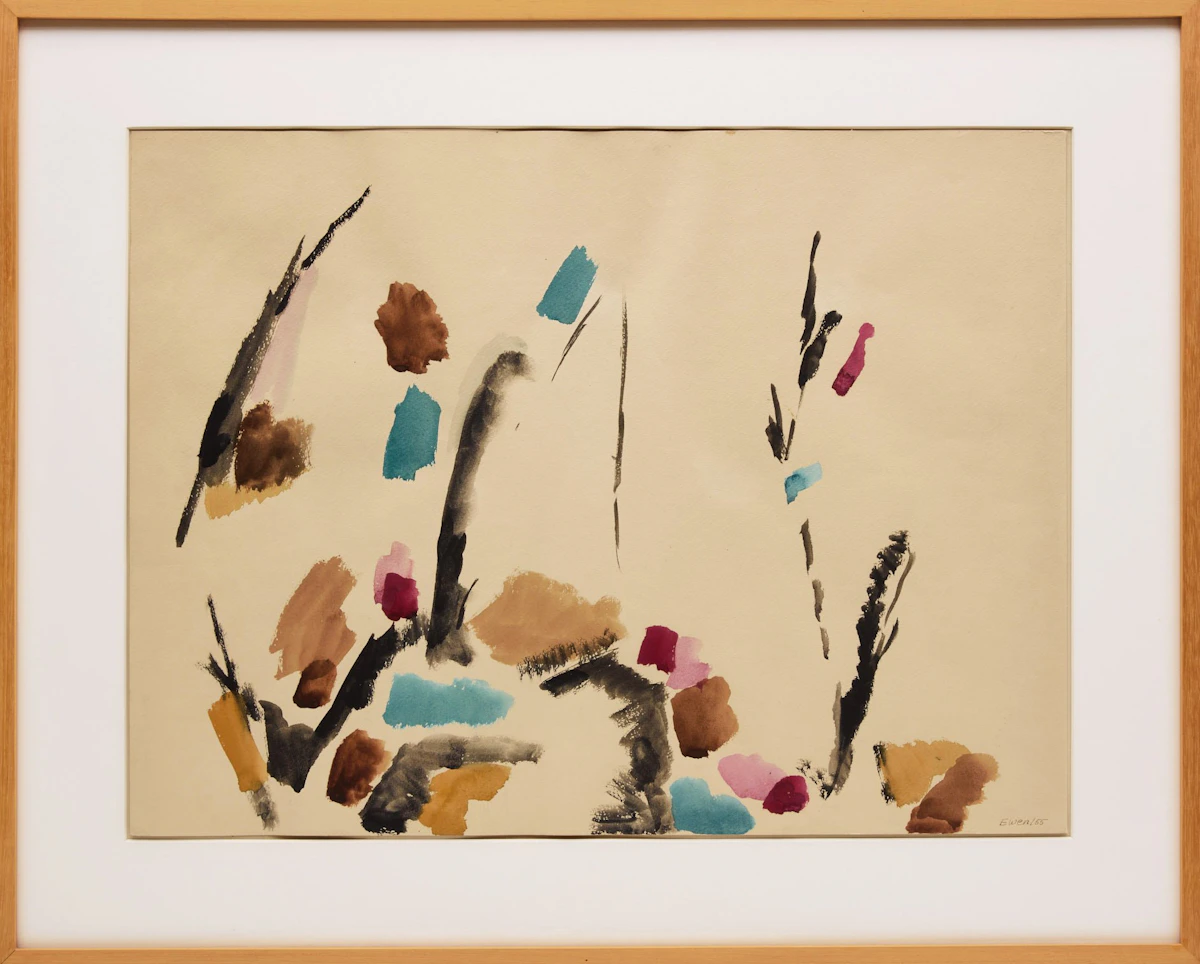 William Paterson Ewen, Untitled Abstraction, watercolour, 1955 - view 2