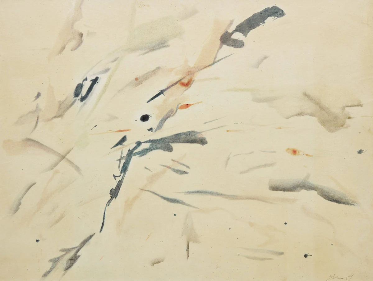 Guido Molinari, Untitled Abstraction, coloured inks