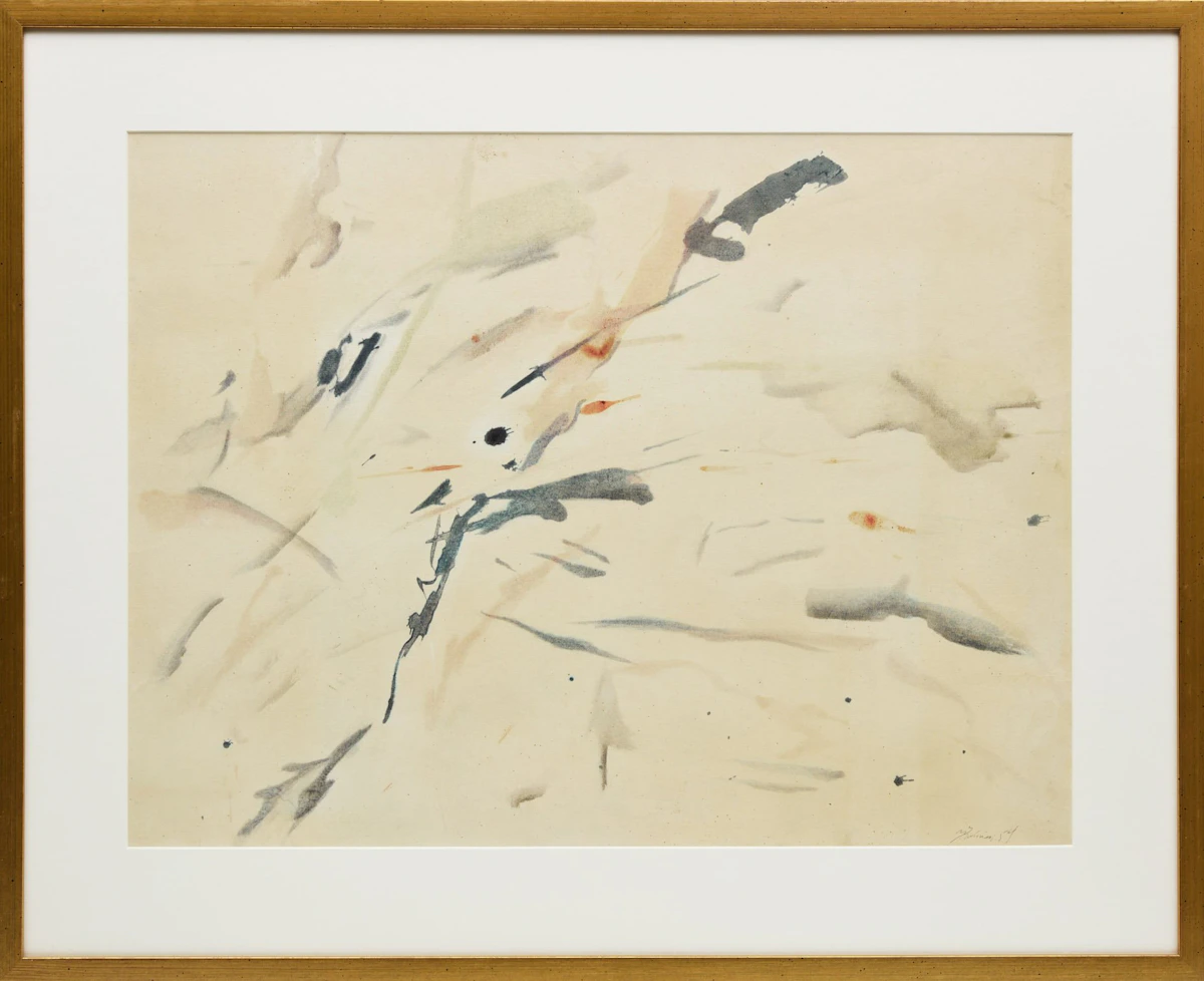 Guido Molinari, Untitled Abstraction, coloured inks - view 2