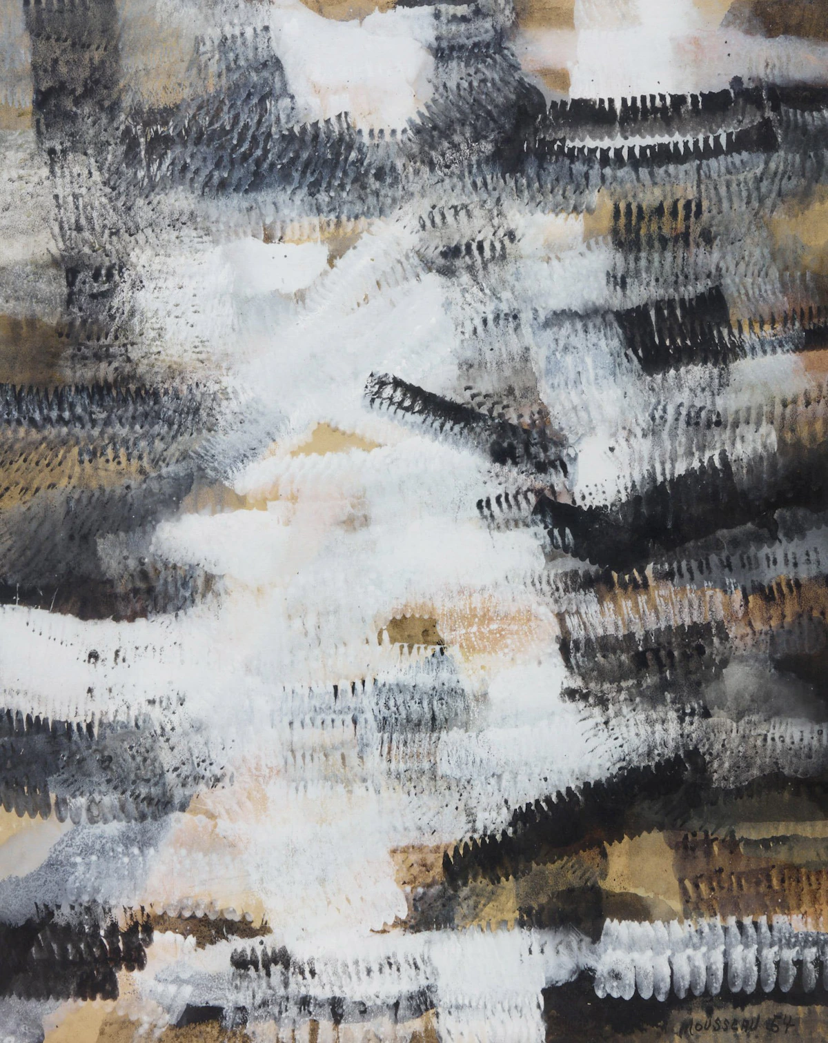 Jean-Paul Mousseau, Untitled Abstraction, gouache