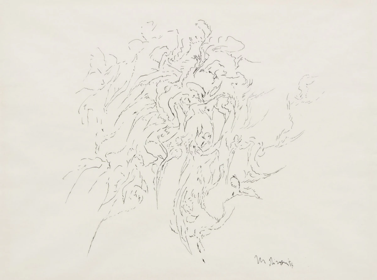 Guido Molinari, Untitled Abstraction, ink on paper