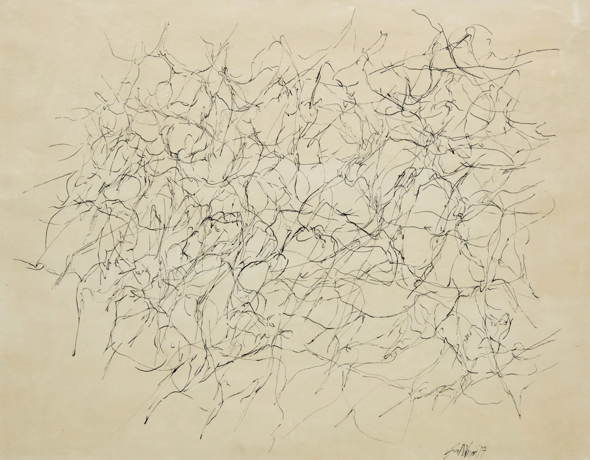 Guido Molinari, Untitled Abstraction, ink on paper