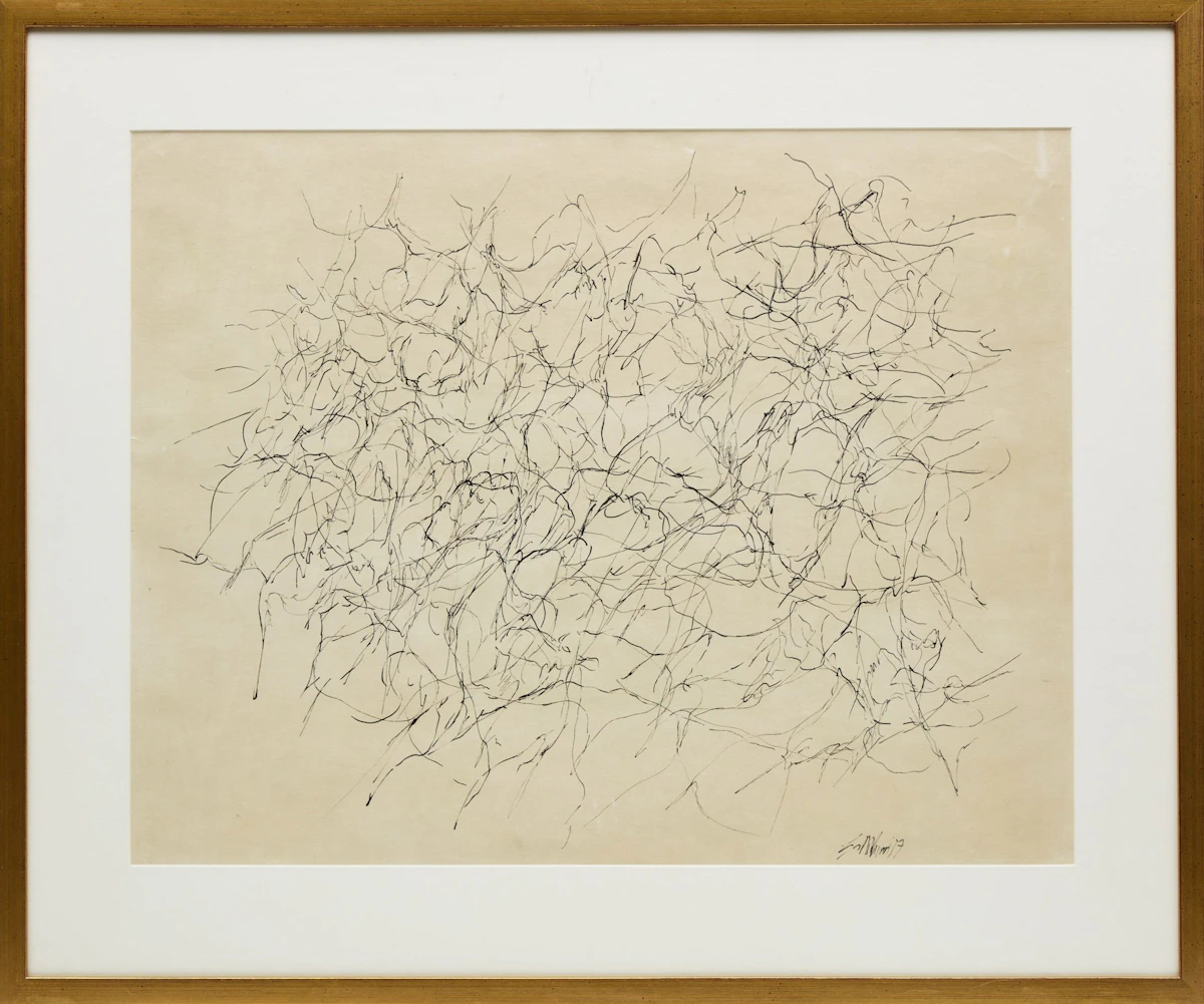 Guido Molinari, Untitled Abstraction, ink on paper - view 2