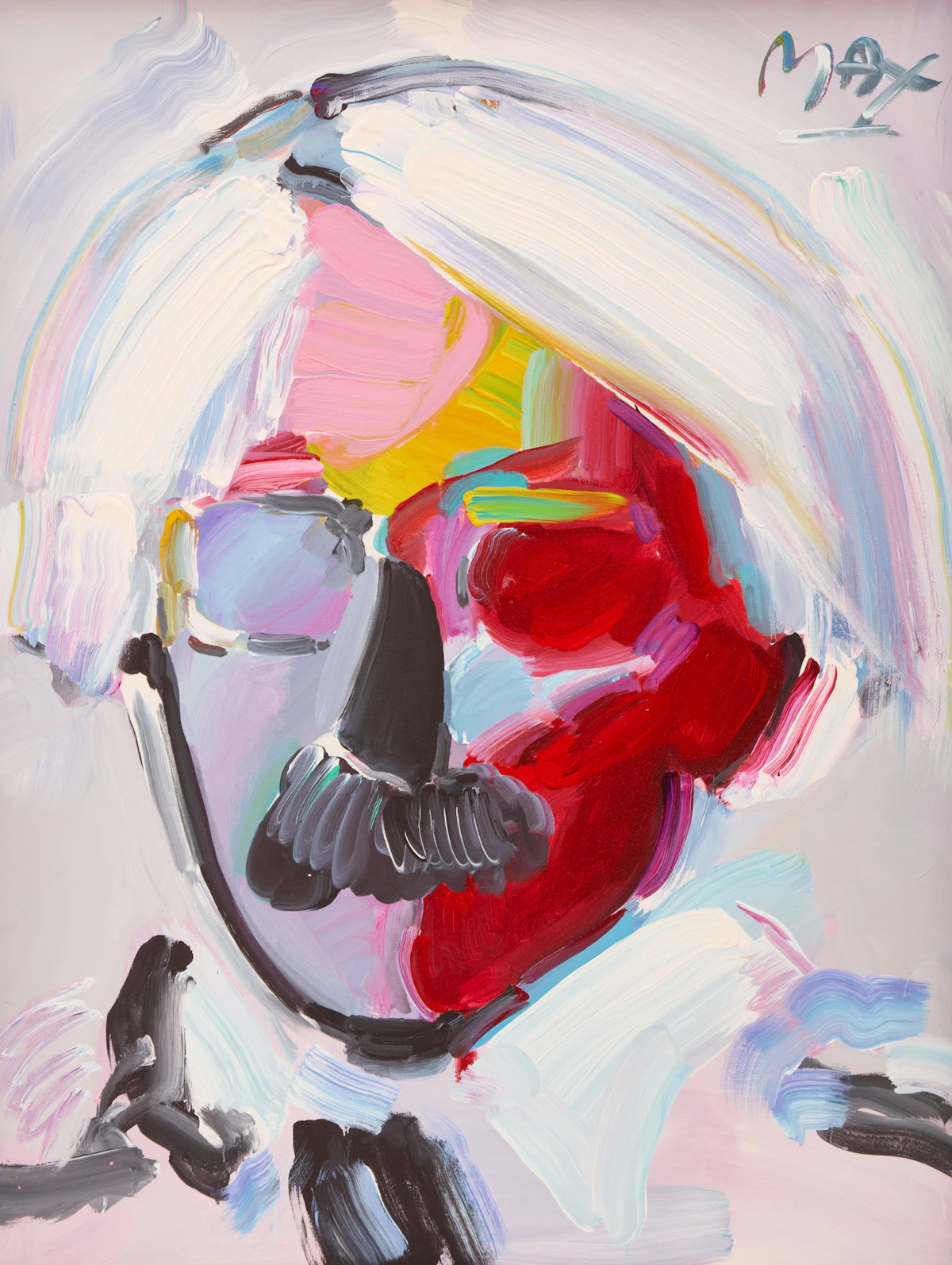 Andy with Moustache by Peter Max