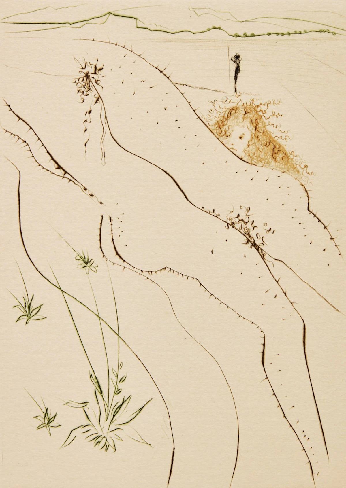 Salvador Dalí, The Decameron (M. & L. 552-561), complete set of ten drypoints in colours on Chiffon de la Dore paper, 1972 - view 8