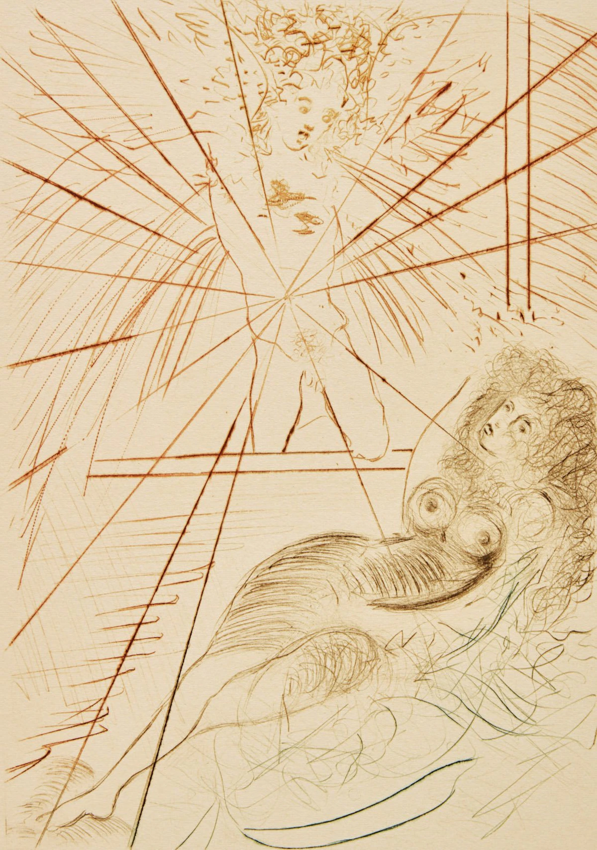 Salvador Dalí, The Decameron (M. & L. 552-561), complete set of ten drypoints in colours on Chiffon de la Dore paper, 1972 - view 3