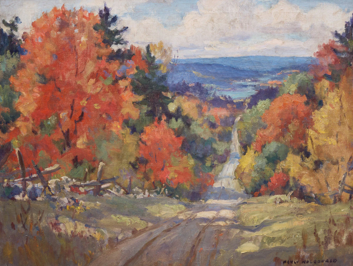 Manly Edward MacDonald, Country Road in Autumn, oil on canvas