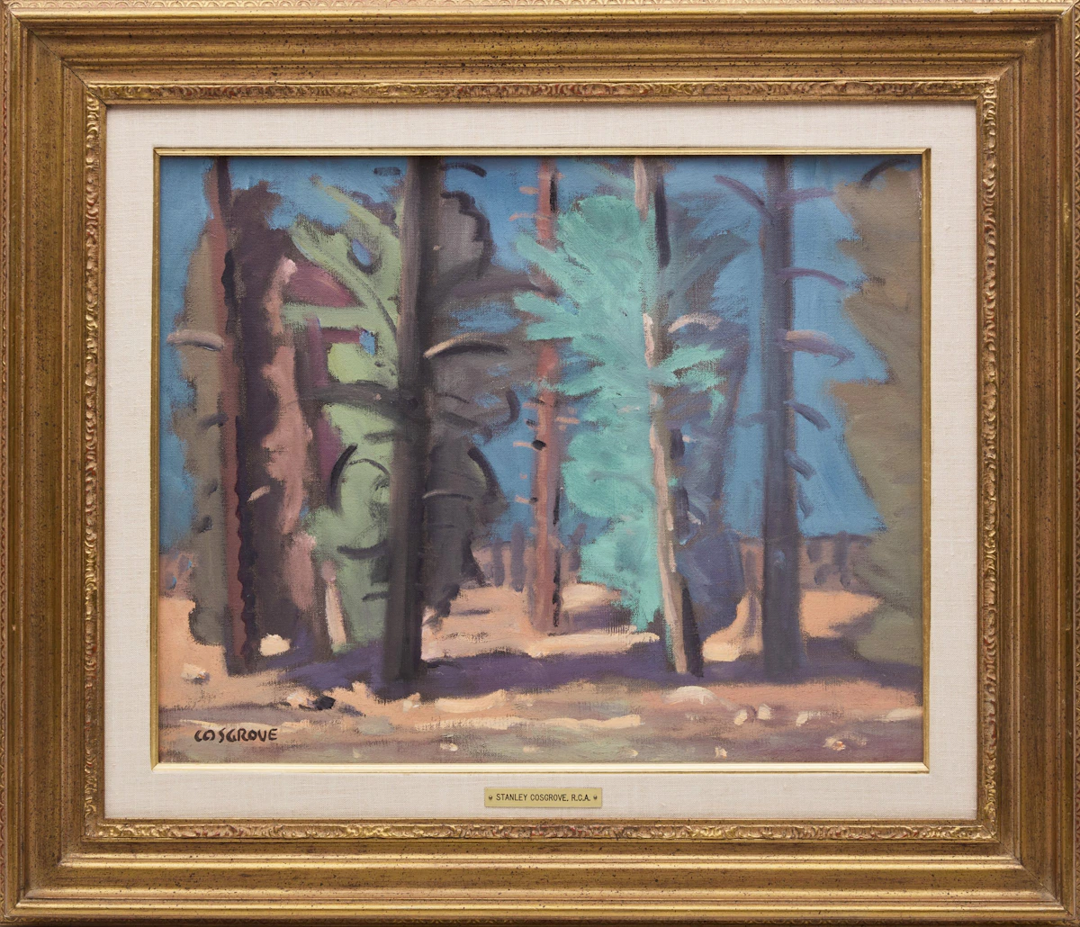 Stanley Morel Cosgrove, Arbres, oil on canvas, circa 1970 - view 2