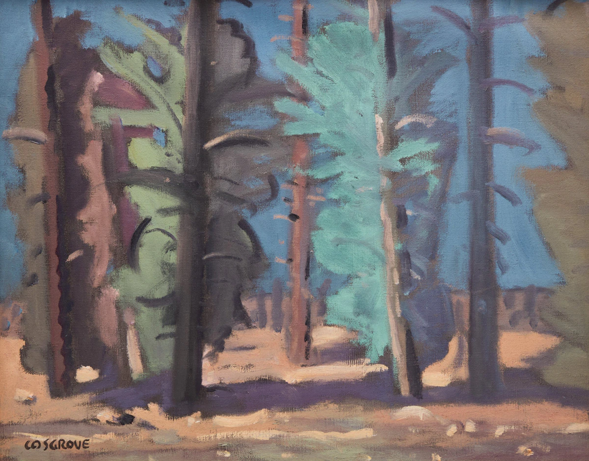 Stanley Morel Cosgrove, Arbres, oil on canvas