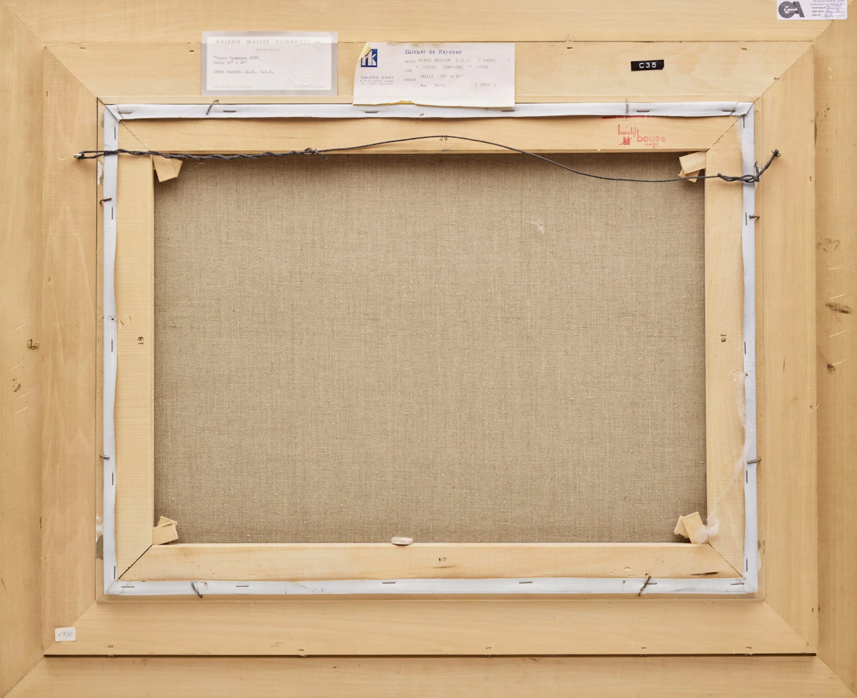 Henri Leopold Masson, Douce campagne, oil on canvas, 1978 - view 3