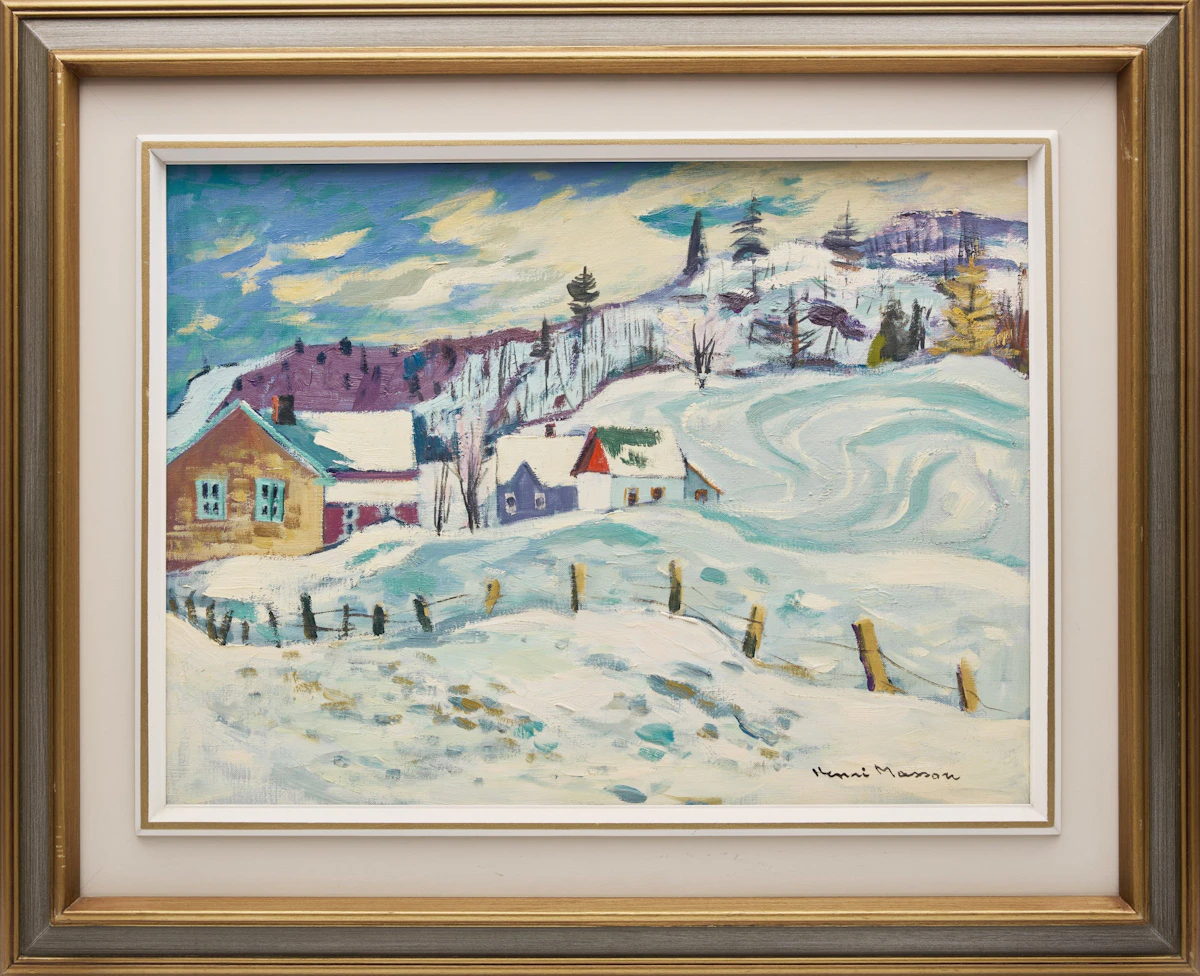 Henri Leopold Masson, Douce campagne, oil on canvas, 1978 - view 2