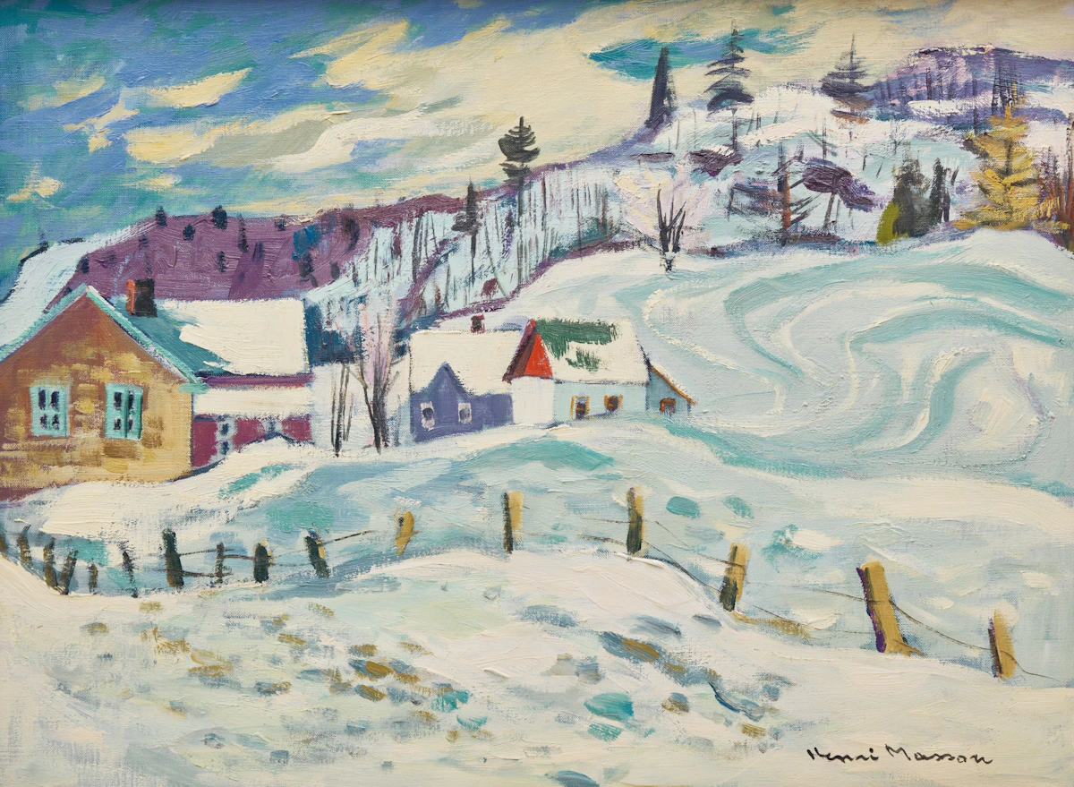 Henri Leopold Masson, Douce campagne, oil on canvas