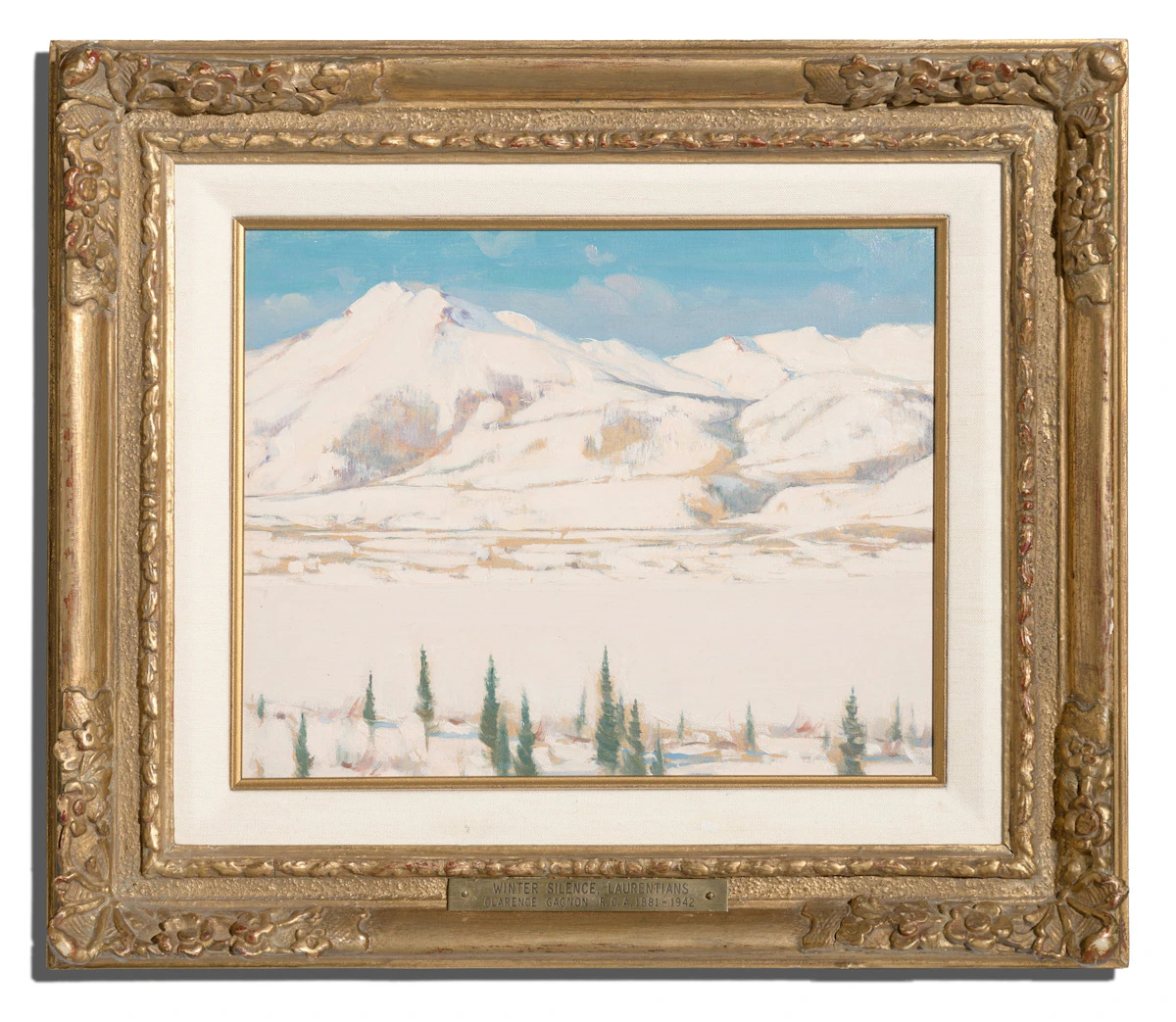 Clarence Alphonse Gagnon, Study, Winter Silence, oil on canvas on board - view 2