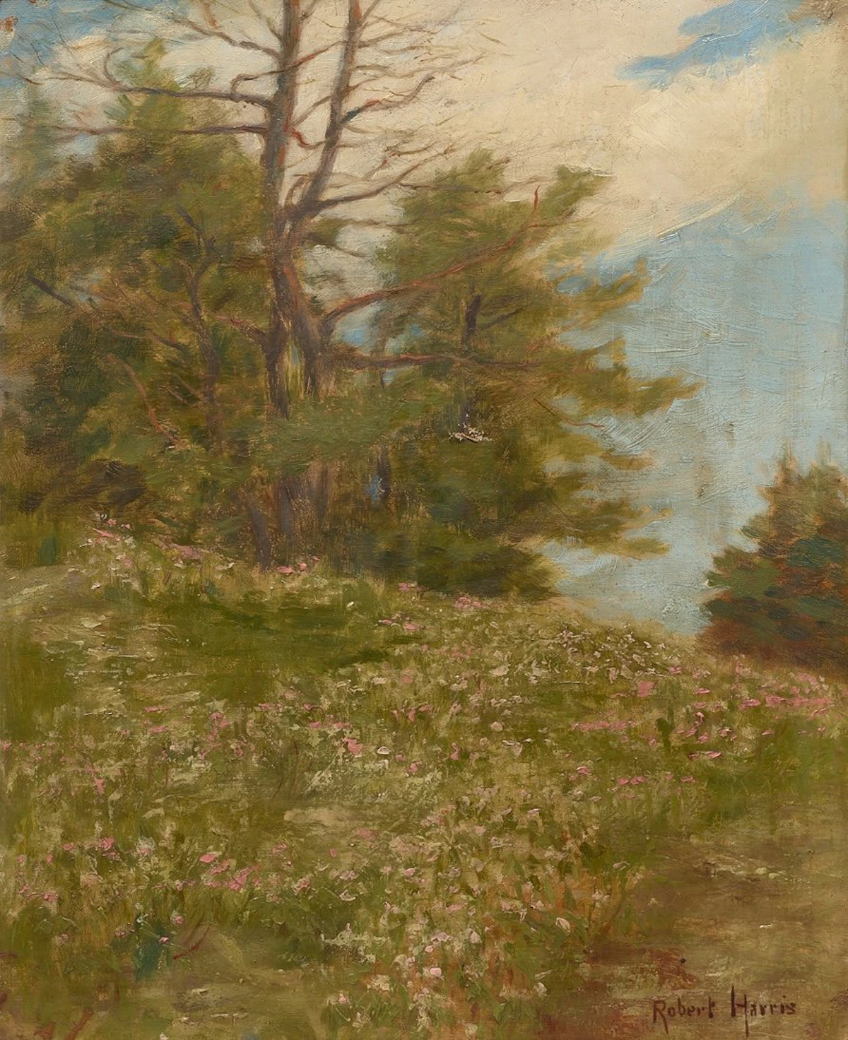 Robert Harris, Cap-a-l'Aigle, oil on canvas