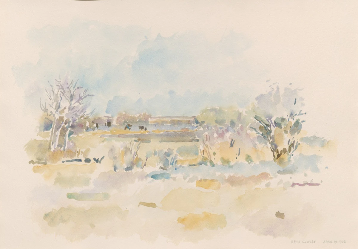 Reta Cowley, Saskatchewan Marsh, watercolour on paper