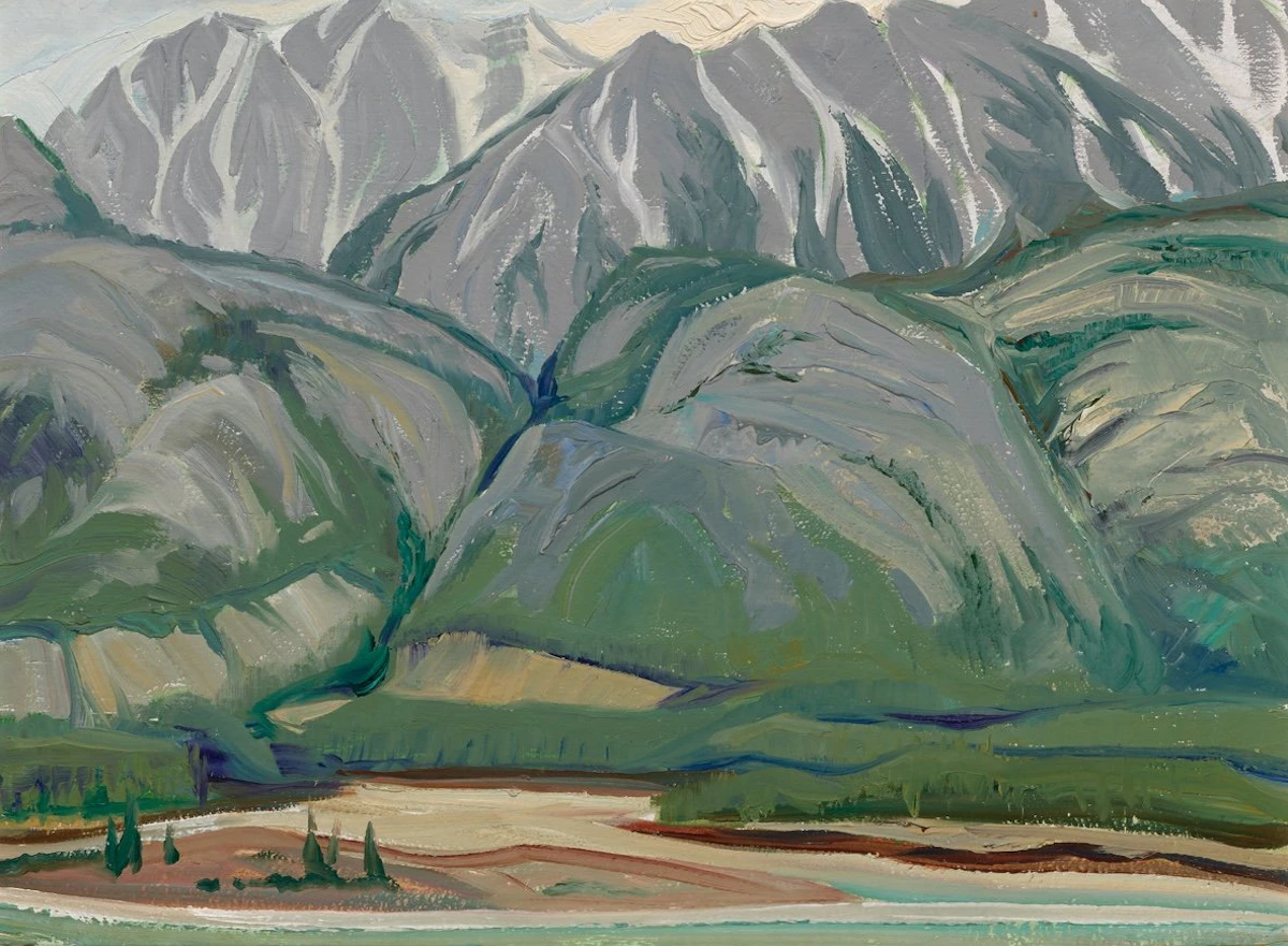 Doris Jean McCarthy, Untitled (The Gully-Meisner Range), oil on panel