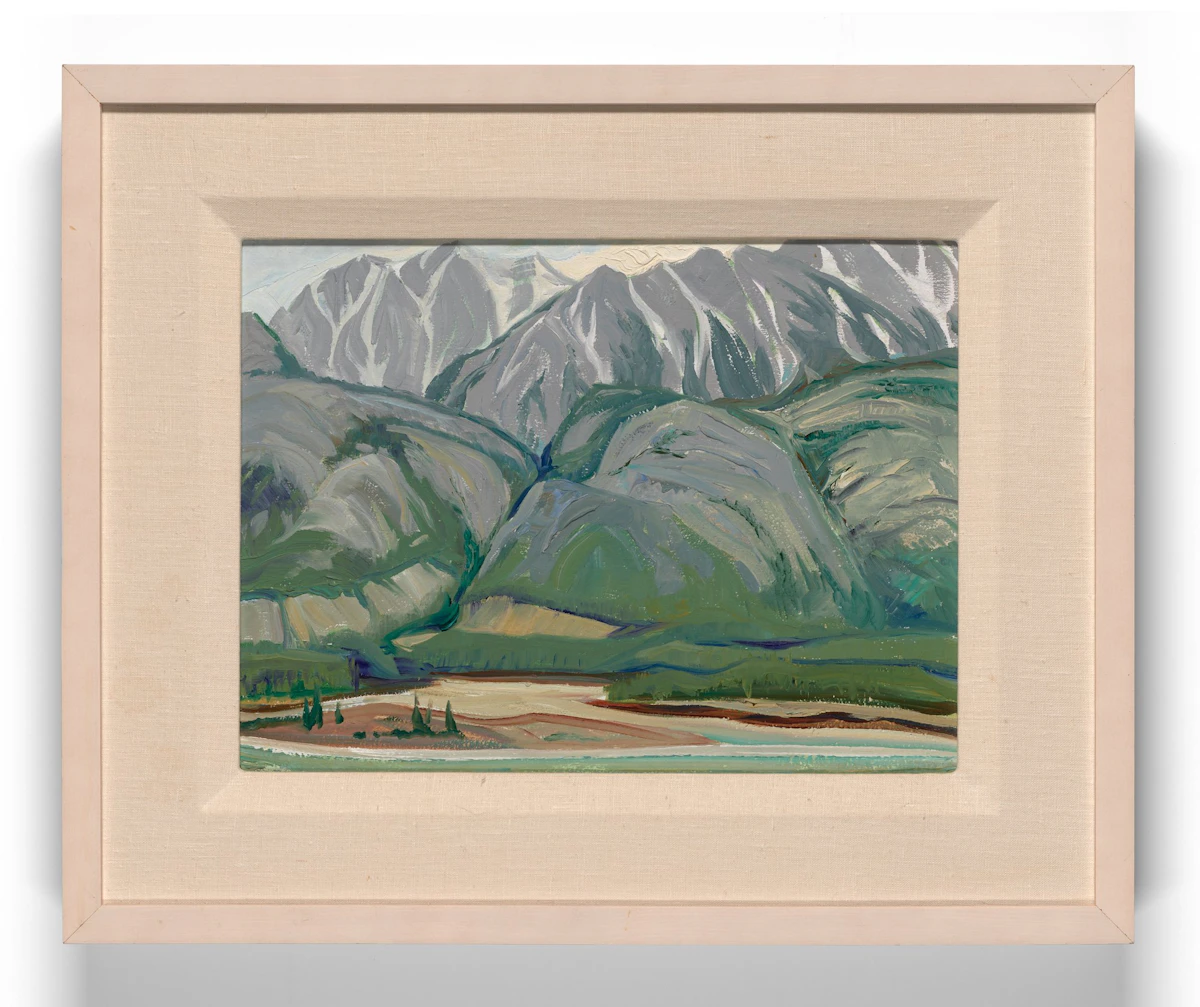 Doris Jean McCarthy, Untitled (The Gully-Meisner Range), oil on panel, 1990 - view 2