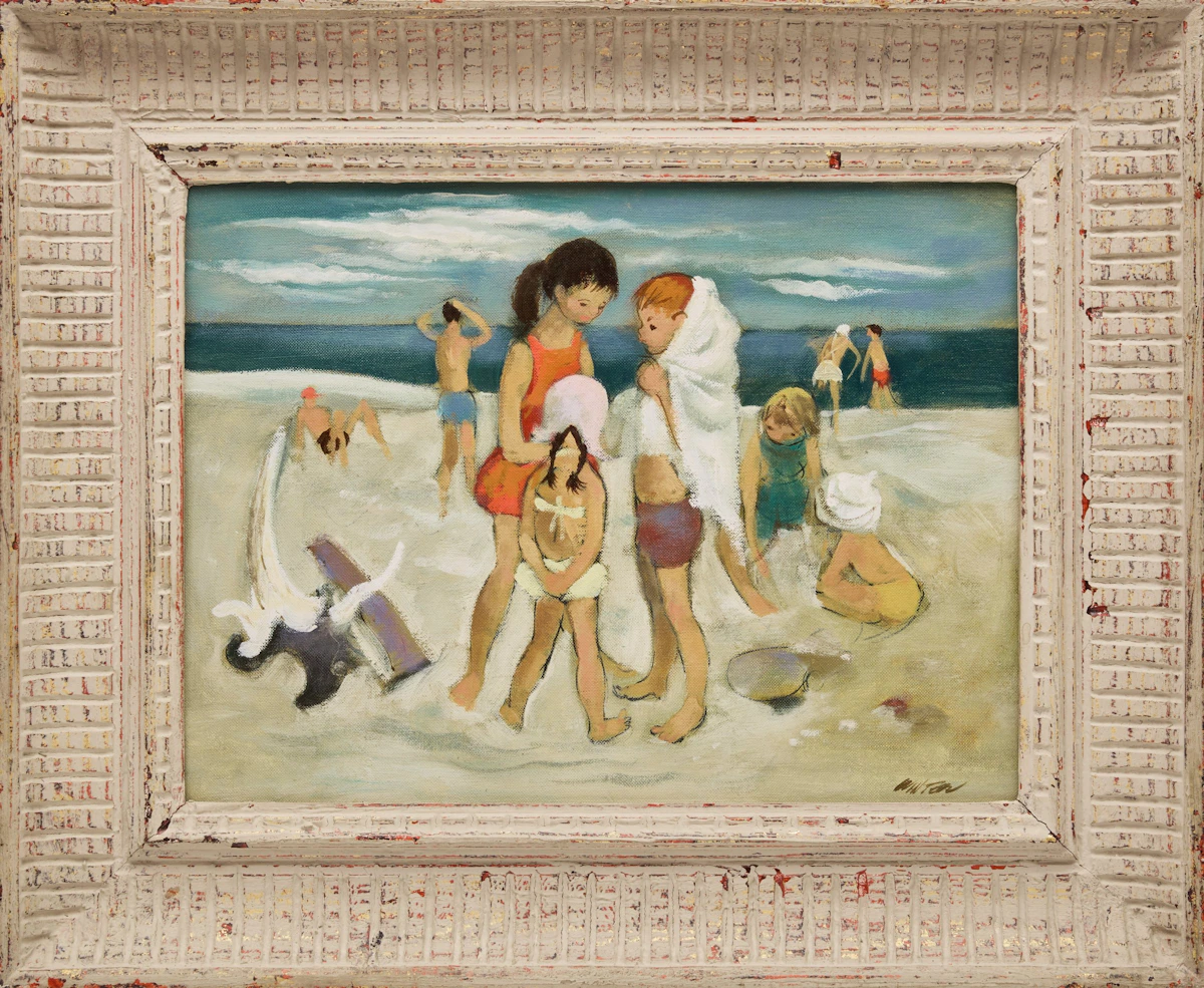 William Arthur Winter, At Cherry Beach, oil on board - view 2