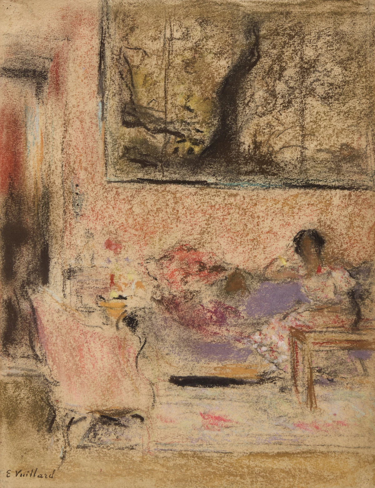 Étude pour Madame Henraux dans son salon by Édouard Vuillard