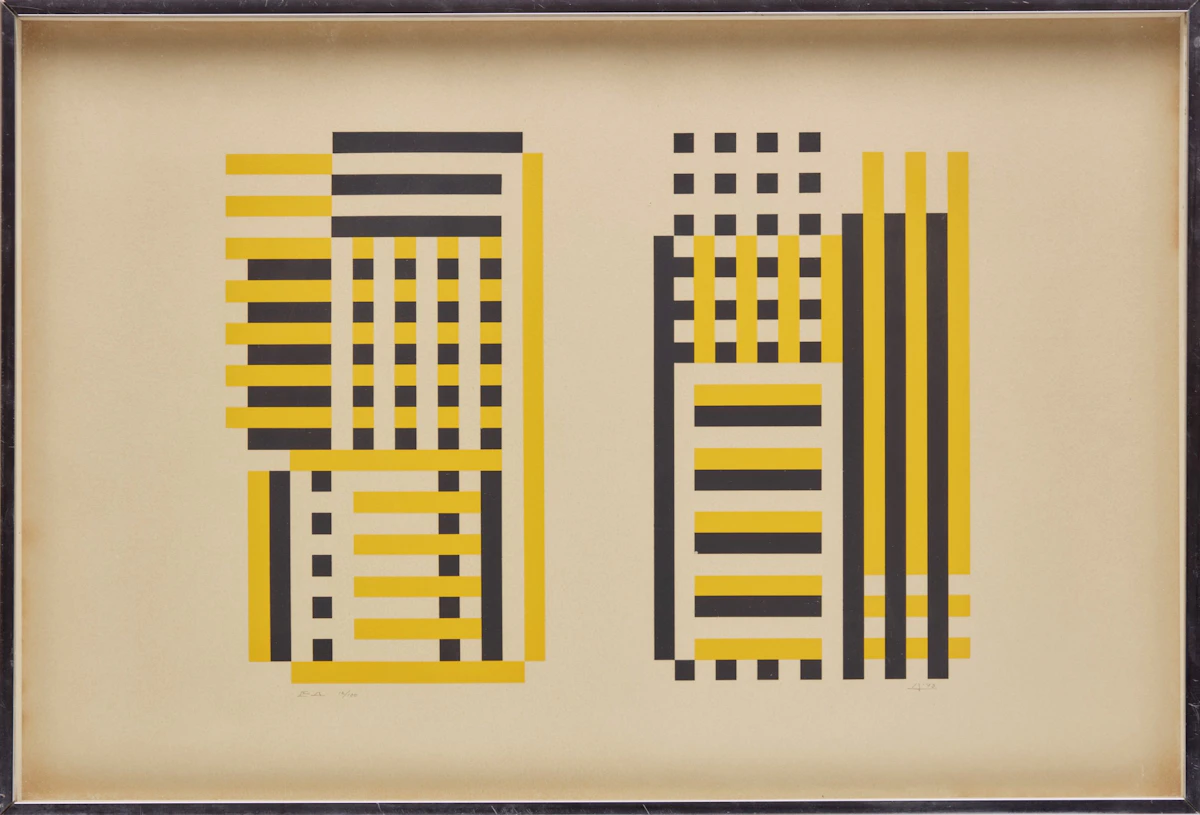 Josef Albers, Caracas, colour screenprint, 1973 - view 2