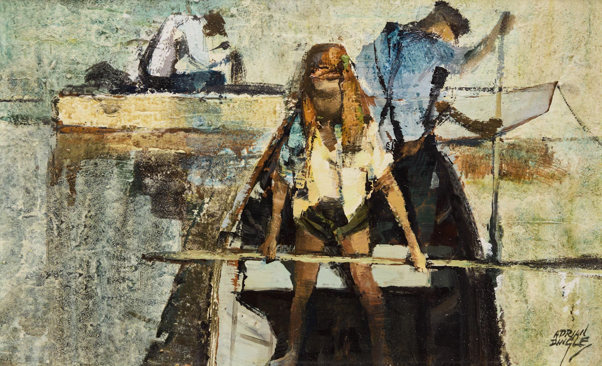 John Adrian Darley Dingle, Child of the Harbour, Cape Ann, oil on board
