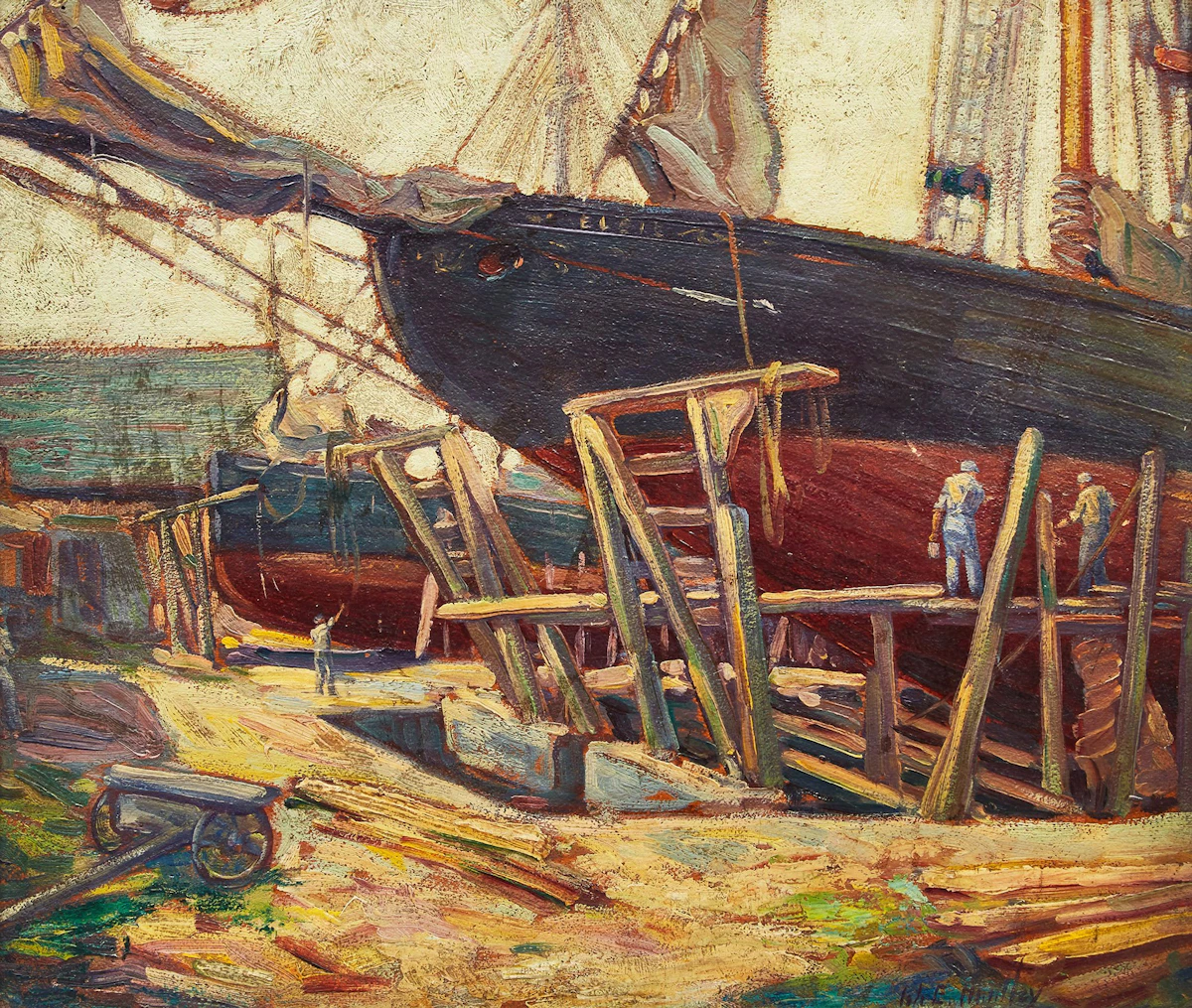 Schooner Elsie by Walter Edwin Huntley