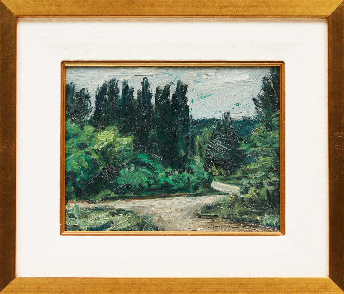 Jacques Godefroy de Tonnancour, Sans titre (Paysage), oil on board, 1942 - view 2