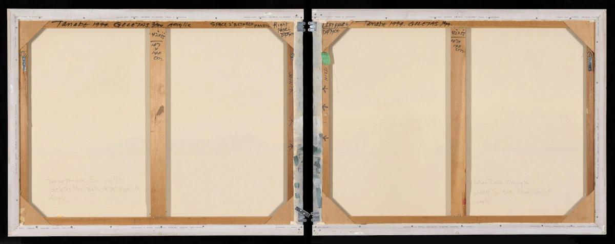 Takao Tanabe, Goletas, Bates Passage, Nigei Island, acrylic on canvas (diptych), 1994 - view 3