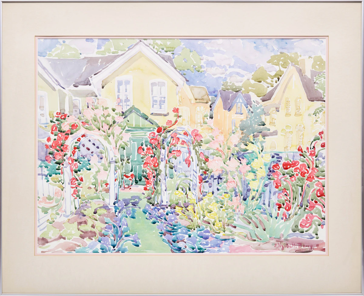 Elizabeth Berry, Hazelton Garden, watercolour on paper - view 2