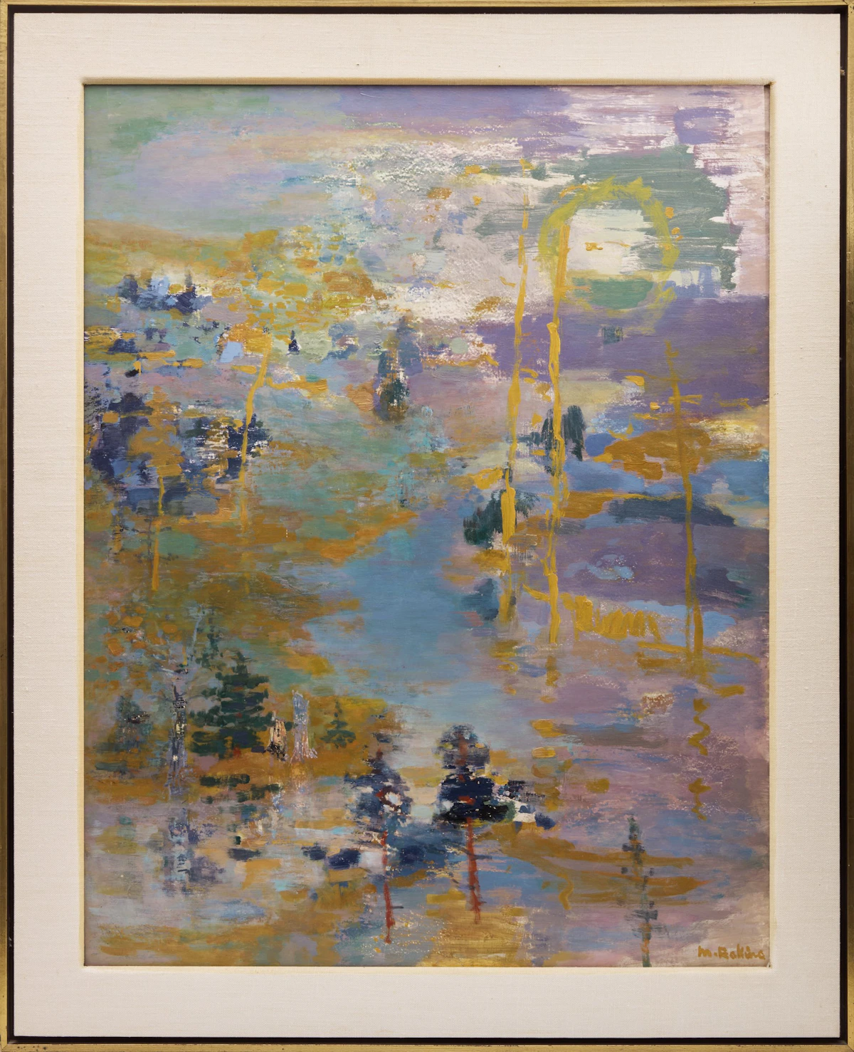 Marthe Rakine, The Winding River, oil on board - view 2