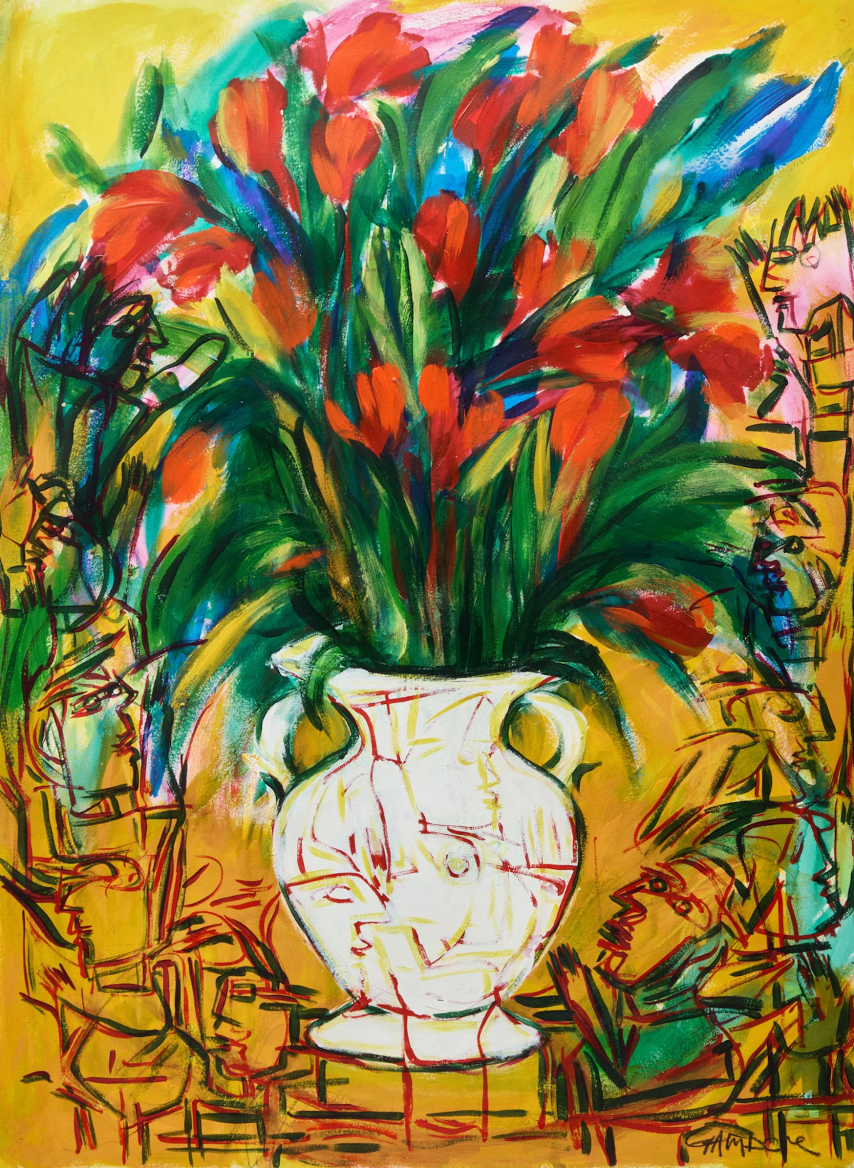 Tulipes rouges by Elene Gamache