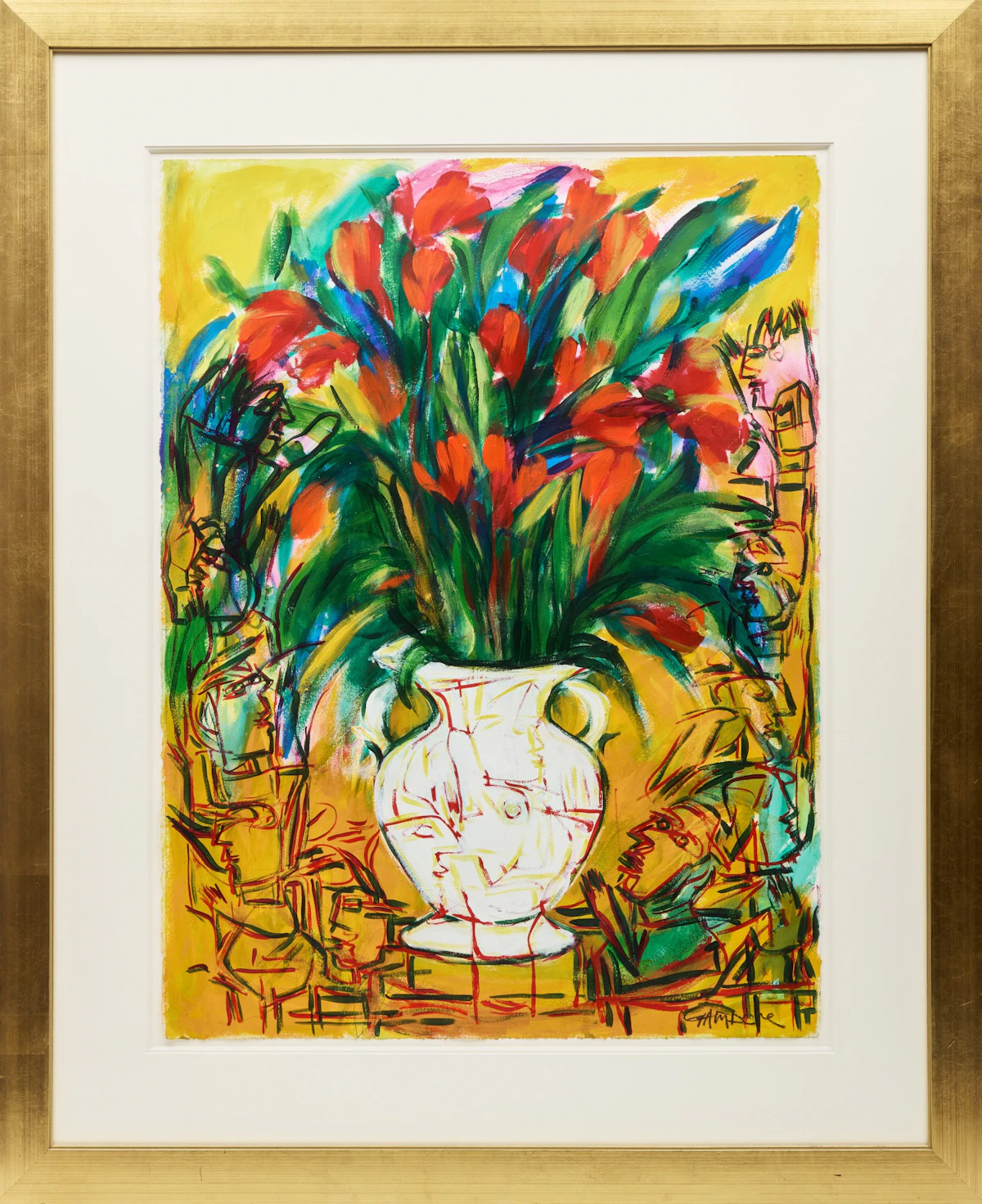 Elene Gamache, Tulipes rouges, mixed media, 1995 - view 2