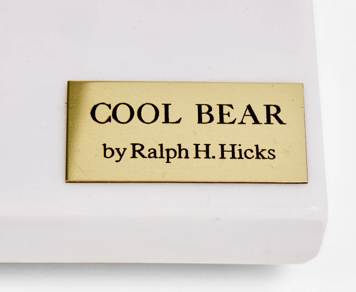 Ralph H. Hicks, Cool Bear, cast bronze on marble base - view 5