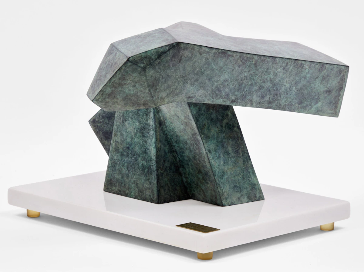 Ralph H. Hicks, Cool Bear, cast bronze on marble base - view 2